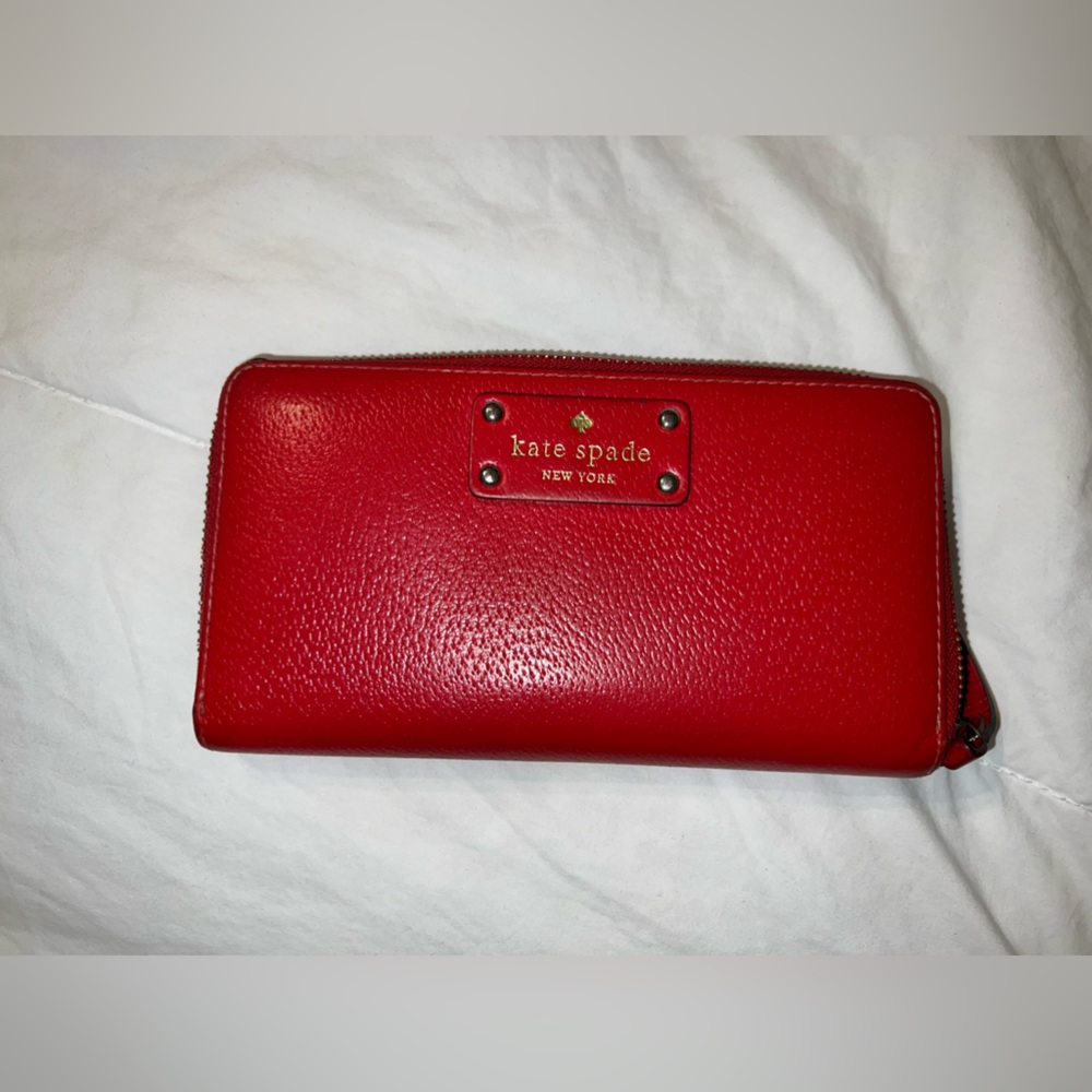 Kate Spade red long wallet